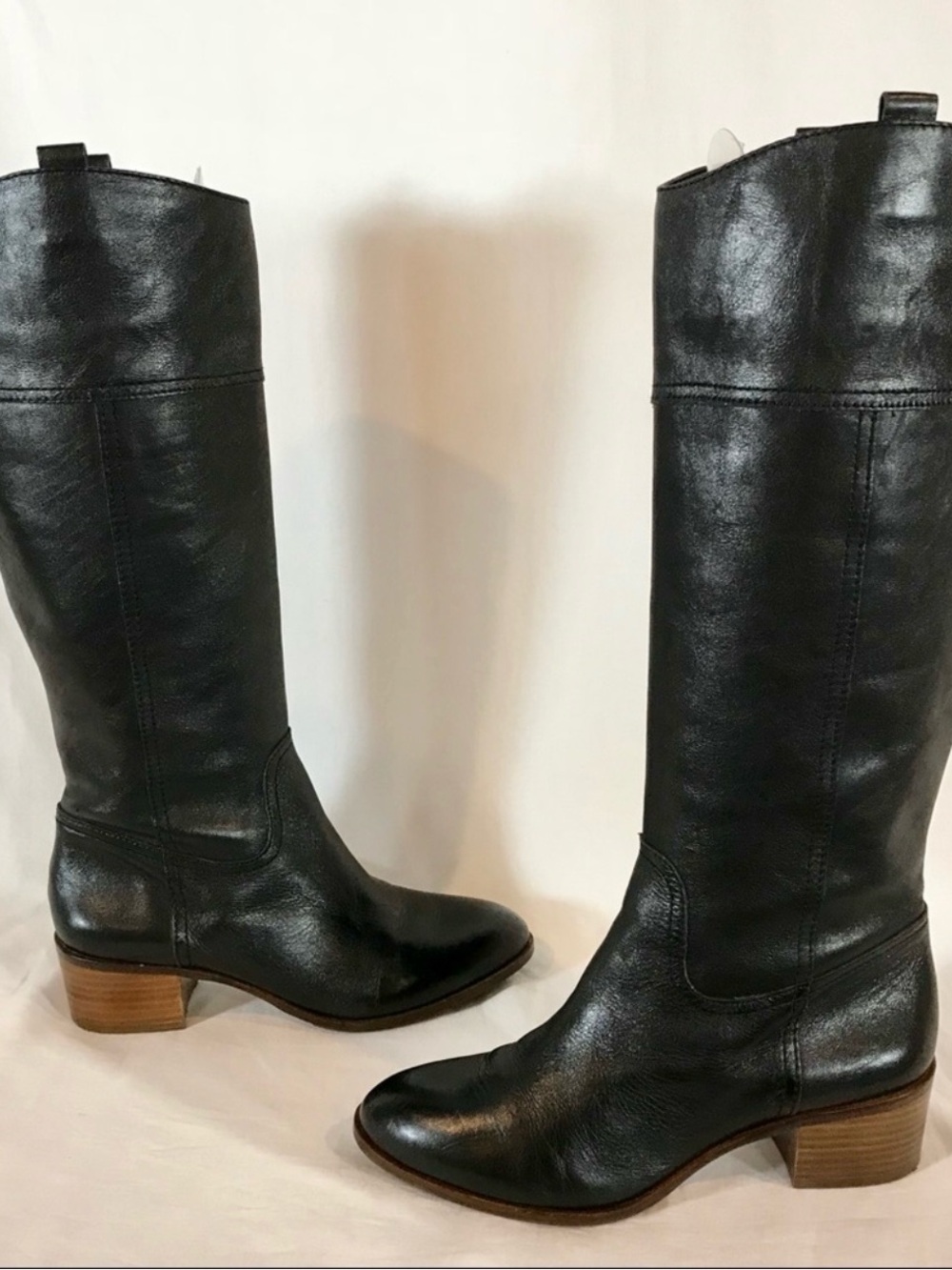 Louise et Cie Black Leather Riding Boots 8/38
